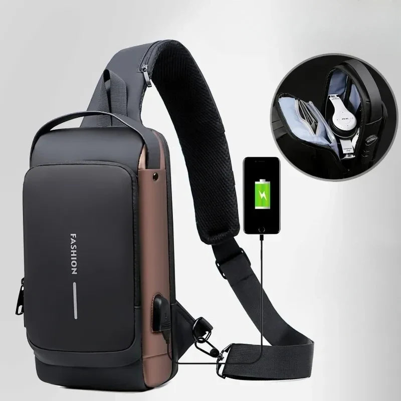 Compact Sling Bag with Combination Lock for Men and Women Crossbody Security Chest Pack for Travel Commute Outdoors | Thomler