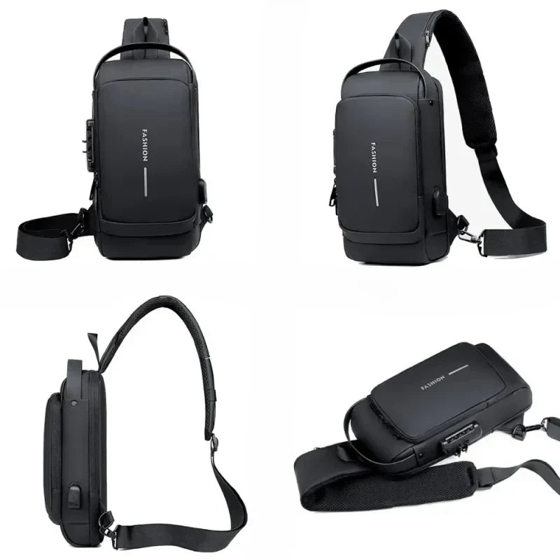 Compact Sling Bag with Combination Lock for Men and Women Crossbody Security Chest Pack for Travel Commute Outdoors | Thomler