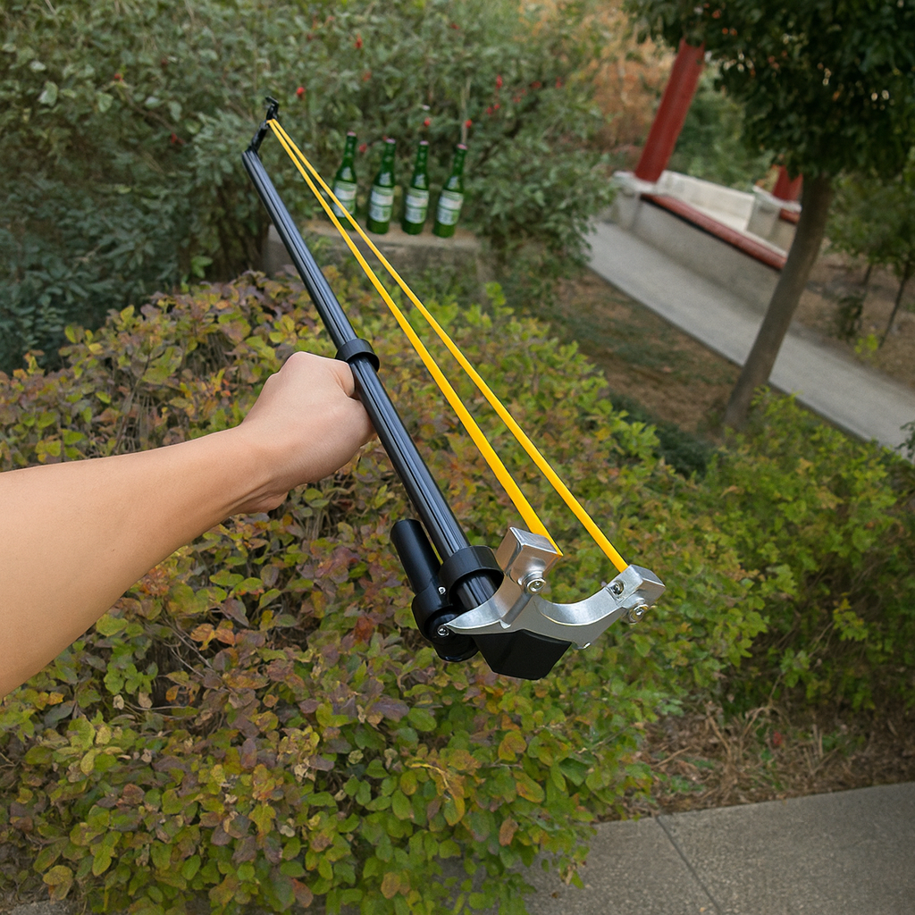 Adjustable Precision Slingshot with Laser Sight & Telescoping Handle for Target Shooting & Outdoor Recreation | Thomler