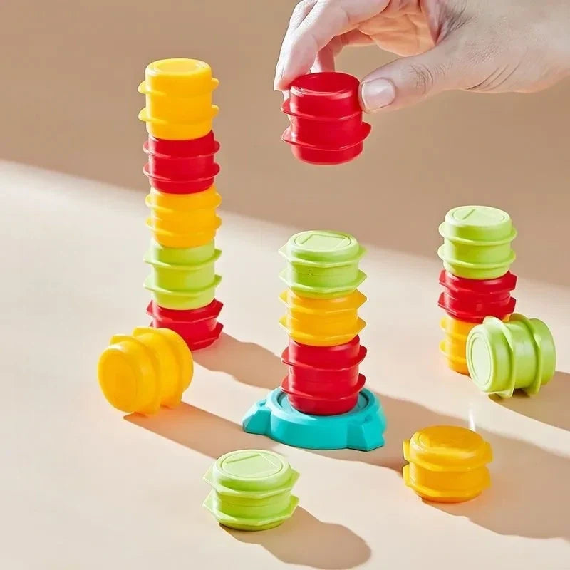 Wooden Balancing Crane Stacking Game for Kids, Tabletop Skill Building Toy with Lift & Stack Blocks, Educational Focus & Coordination Activi | Thomler