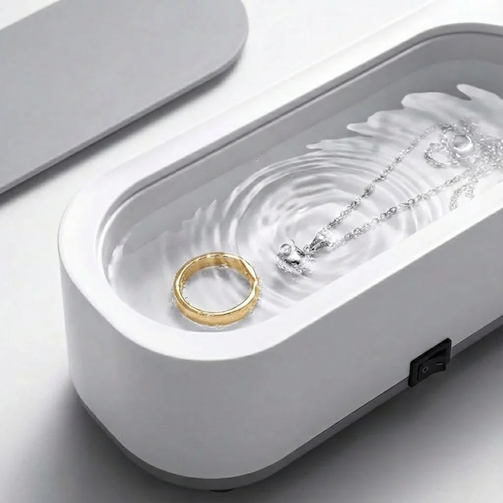 Portable Ultrasonic Jewelry Cleaner for Rings Watches Glasses Eyeglasses Makeup Brushes Small Items Deep Cleaning Machine Sonic Wave | Thomler