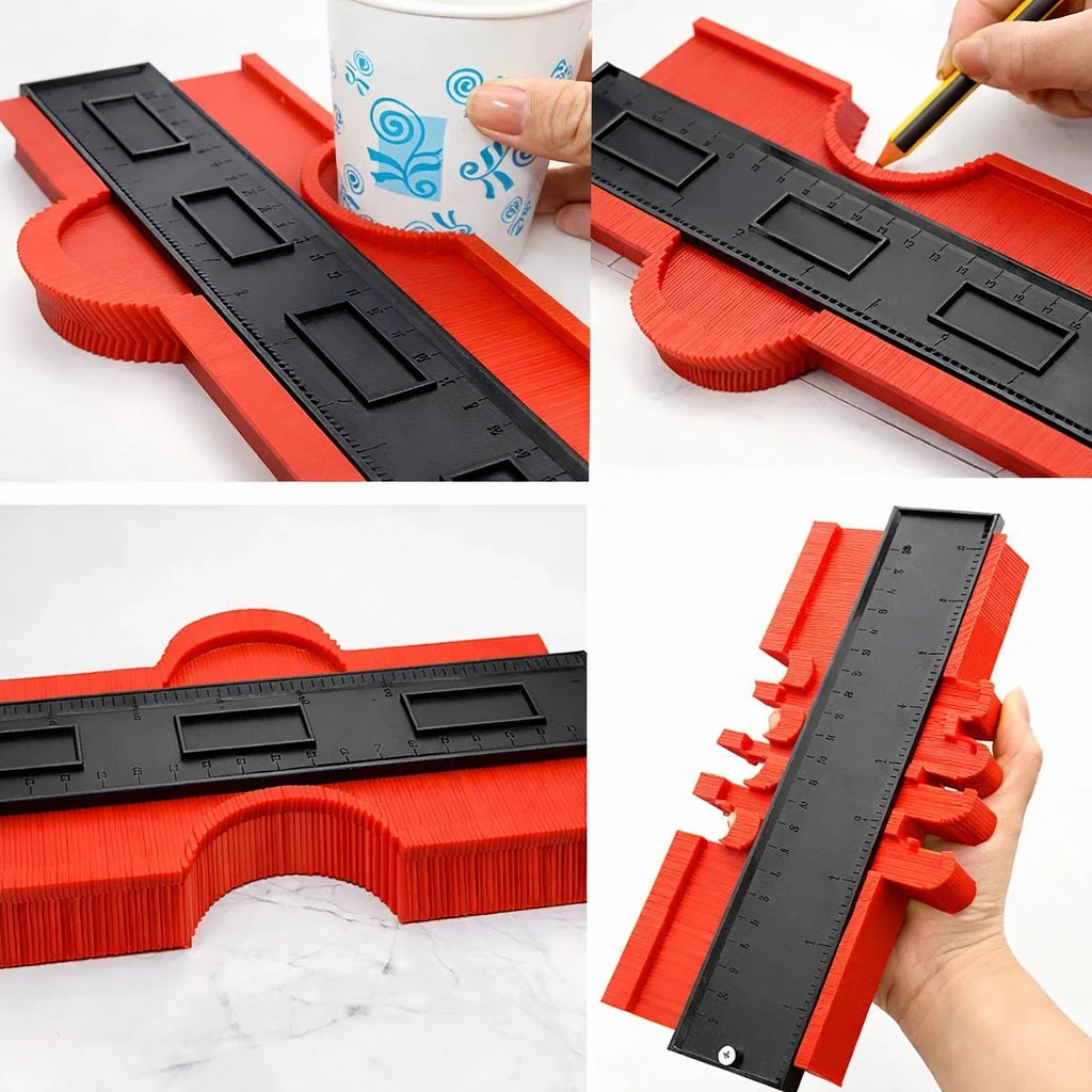 Profile Duplicator Tool for Laminate, Tile & Trim – Plastic Template Maker with Locking Pins for Woodworking & Flooring – DIY Layout Guide f | Thomler