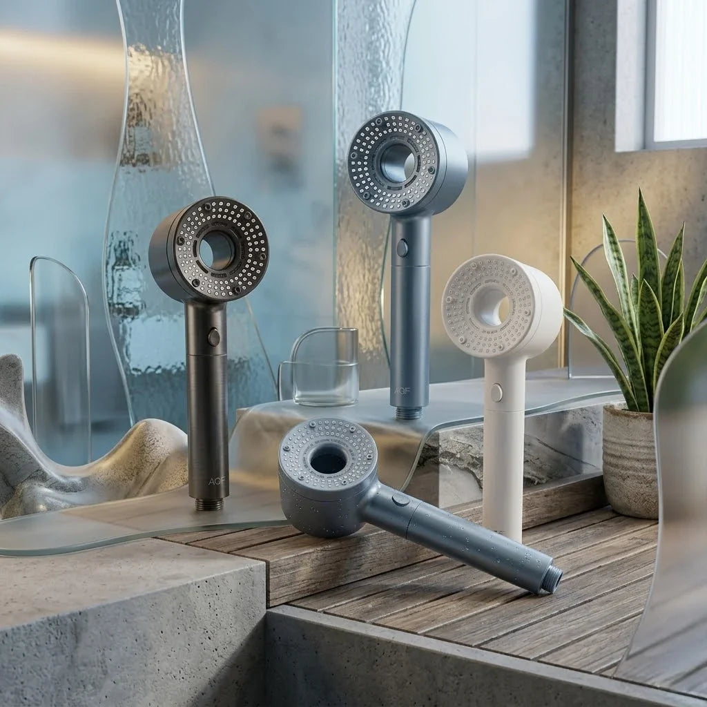 High-Pressure Handheld Shower Head with 5 Spray Patterns for Low Water Pressure Bathrooms | Thomler