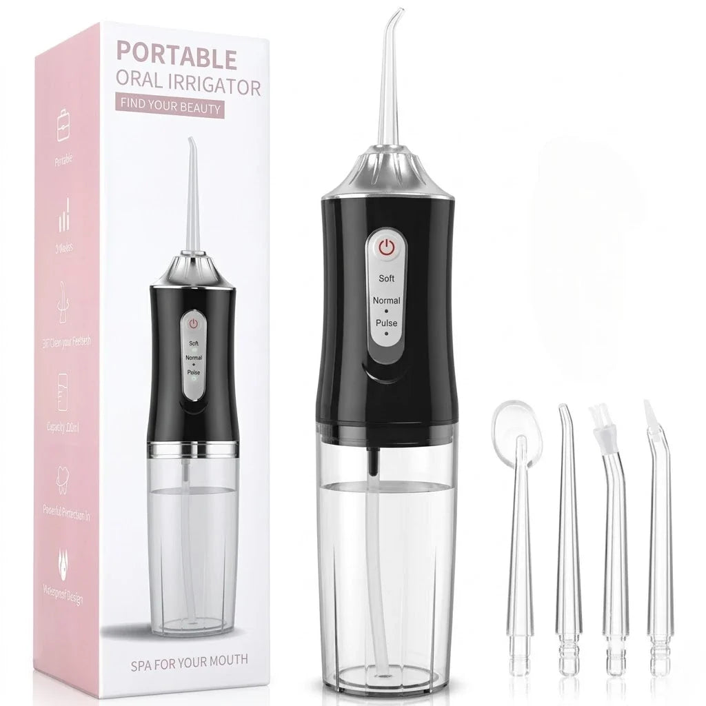 Cordless Water Flosser with 3 Pressure Modes for Travel & Home – Rechargeable Dental Irrigator for Braces, Gums & Deep Cleaning | Thomler