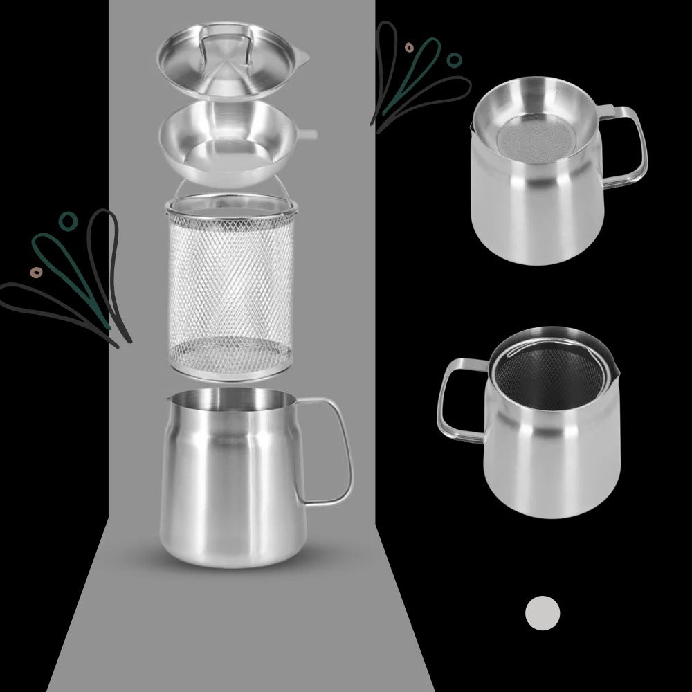 Dual-Function Fry Pot with Integrated Oil Filter for Mess-Free Cooking & Reuse | Thomler
