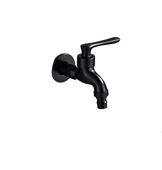 Wall-Mount Brass Faucet – Matte Black Finish for Indoor & Outdoor Use | Thomler