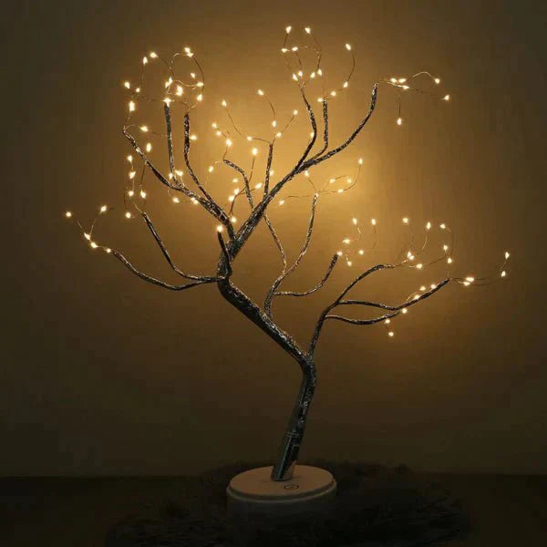 LED Tree Table Lamp 40.0 cm Warm White Battery Powered Bedroom Living Room Night Light Decorative Accent | Thomler