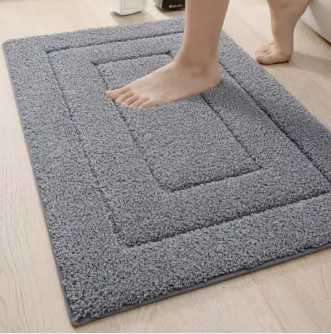 Soft Microfiber Bath Mat with Non-Slip Backing for Shower & Bathroom Safety | Thomler
