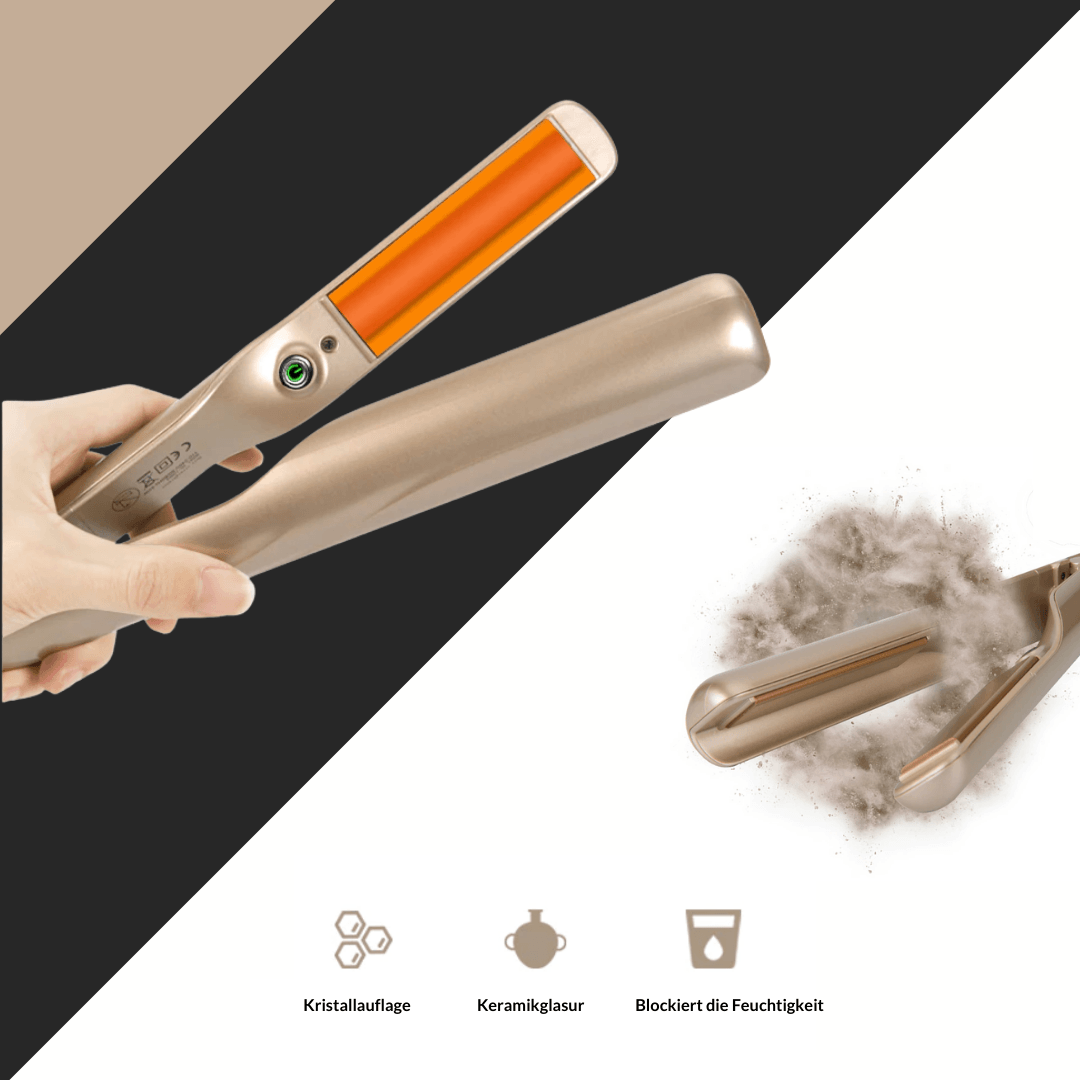 Dual-Function Hot Styling Iron for Curls & Straightening – Quick Heat Tech for Smooth Finish | Thomler
