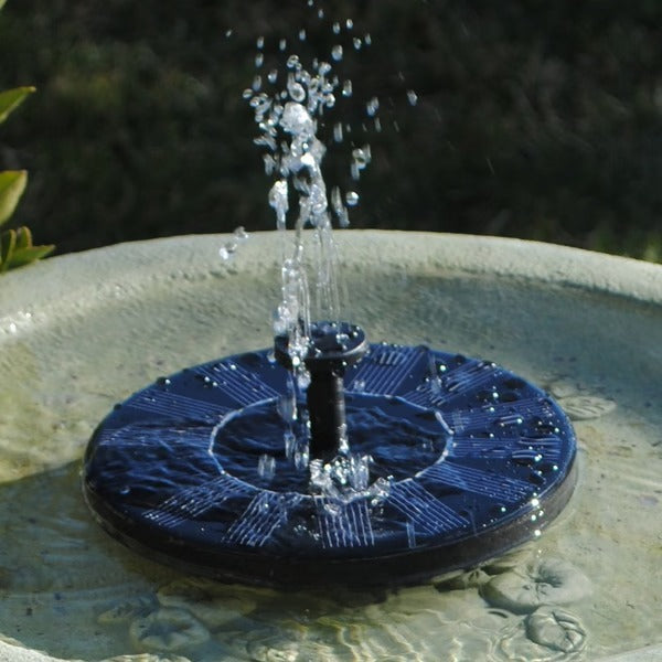 Floating Solar Fountain for Birdbaths, Ponds & Garden Water Features – 4 Spray Patterns, Eco-Friendly, No Wiring Needed | Thomler