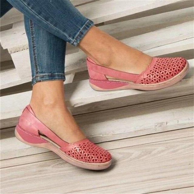 Wide-Fit Ballet Flats for Bunion Relief – Soft Leather Upper with Hidden Heel Support for Comfortable All-Day Wear | Thomler