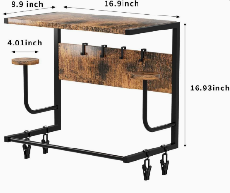 Wall-Mount Coat Rack with Wood Shelf and Metal Hooks for Entryway Storage | Thomler