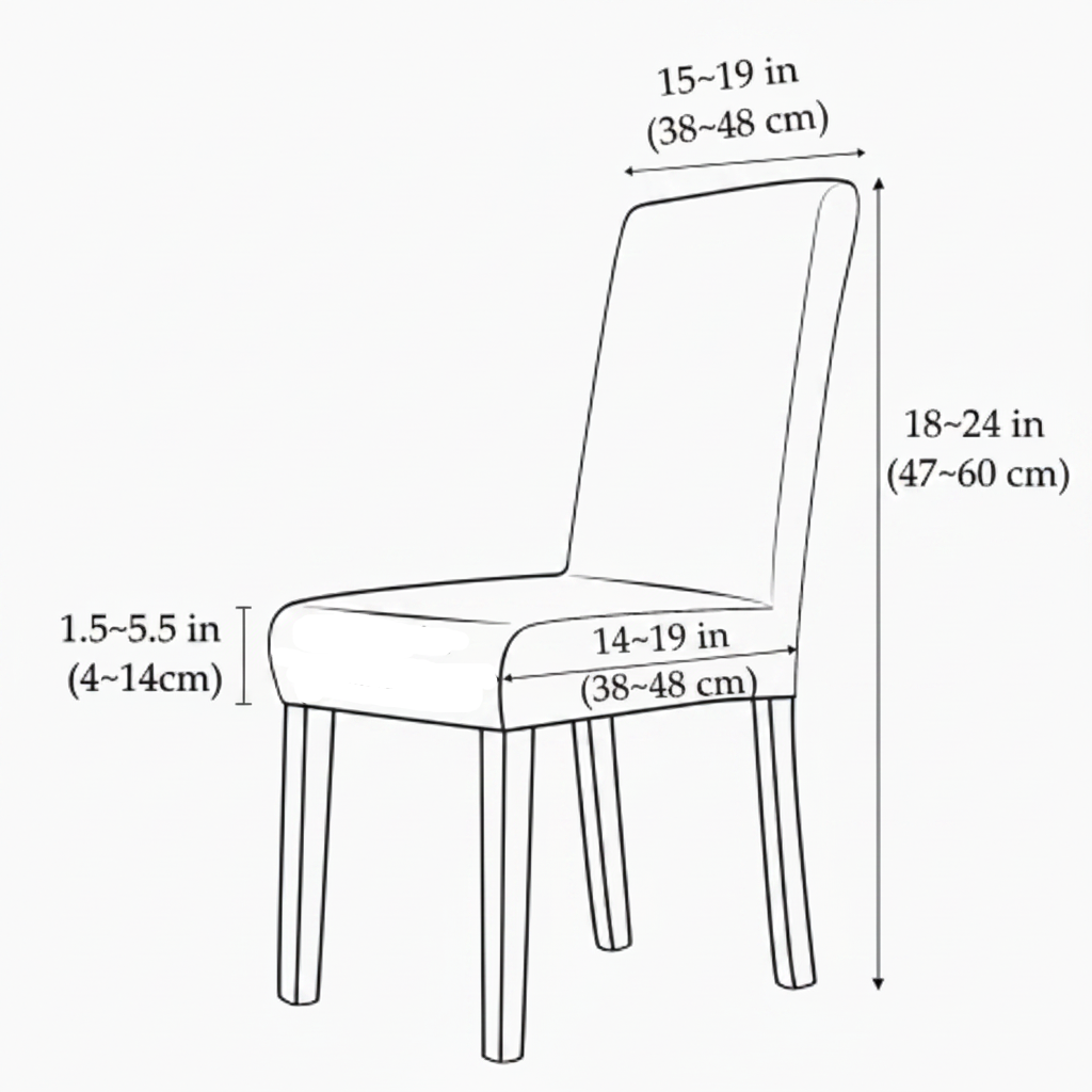 Stretch Velvet Dining Chair Covers Elastic Parsons Slipcovers Set for Home Events Machine Washable Spill Protection | Thomler