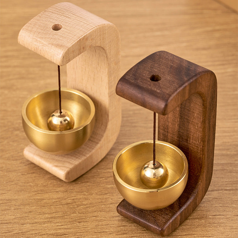Windspiel Holz mit magnetischer Klangschale