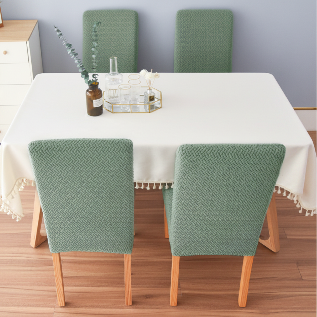 Stretch Velvet Dining Chair Covers Elastic Parsons Slipcovers Set for Home Events Machine Washable Spill Protection | Thomler