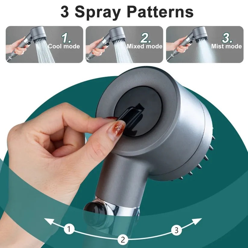 Filtered Rainfall Showerhead with Pressure Boost & Water-Saving Flow Control for Bathroom | Thomler