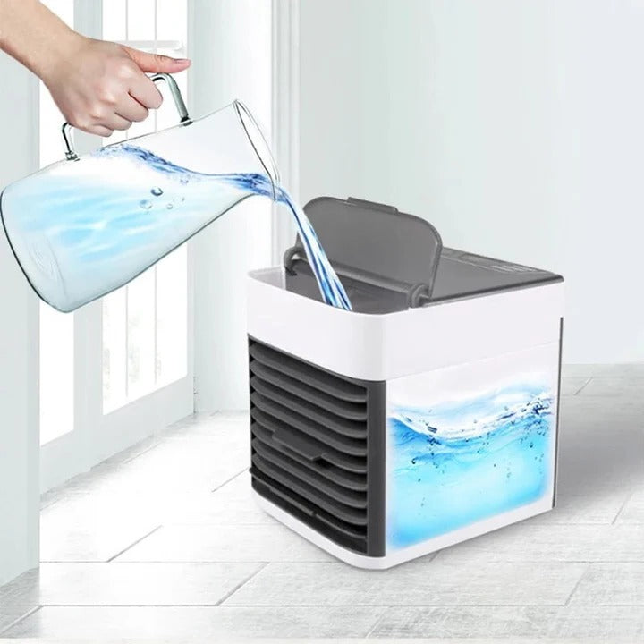Portable Air Cooler for Small Rooms, Whisper-Quiet Desktop AC Unit with Adjustable Fan Speeds, Compact Personal Space Cooler for Bedroom | Thomler