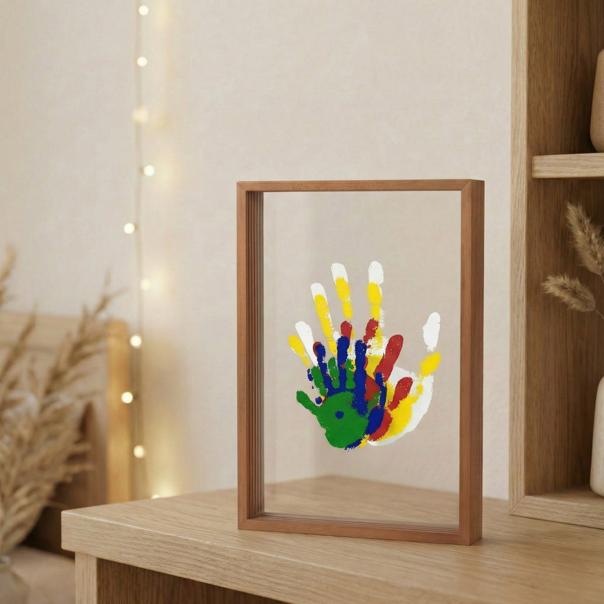 Family Handprint Portrait Kit with Frame – Create Personalized Keepsake Art Together – Easy DIY Memory Craft for Kids & Parents – Complete | Thomler