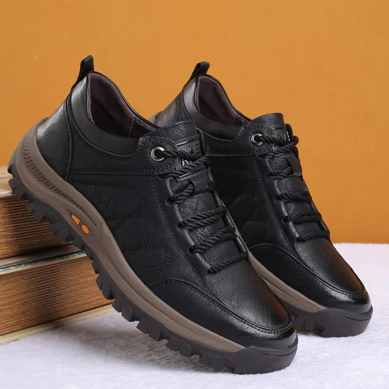Genuine Leather Orthopedic Walking Shoes for Men – Arch Support Casual Footwear for Work & Outdoor Adventures | Thomler