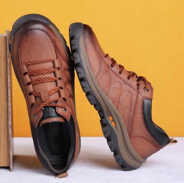 Genuine Leather Orthopedic Walking Shoes for Men – Arch Support Casual Footwear for Work & Outdoor Adventures | Thomler