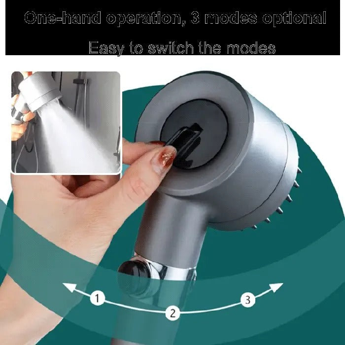 Filtered Rainfall Showerhead with Pressure Boost & Water-Saving Flow Control for Bathroom | Thomler