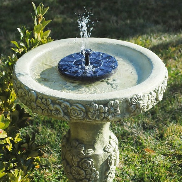 Floating Solar Fountain for Birdbaths, Ponds & Garden Water Features – 4 Spray Patterns, Eco-Friendly, No Wiring Needed | Thomler