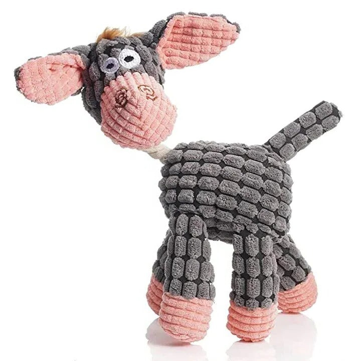 Heavy-Duty Plush Dog Toy with Squeaker for Aggressive Chewers | Durable Stuffed Animal Chew Toy for Large Dogs | Anxiety Relief Pet Toy | Thomler