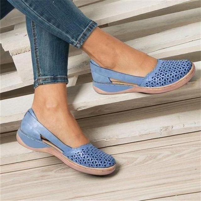 Wide-Fit Ballet Flats for Bunion Relief – Soft Leather Upper with Hidden Heel Support for Comfortable All-Day Wear | Thomler