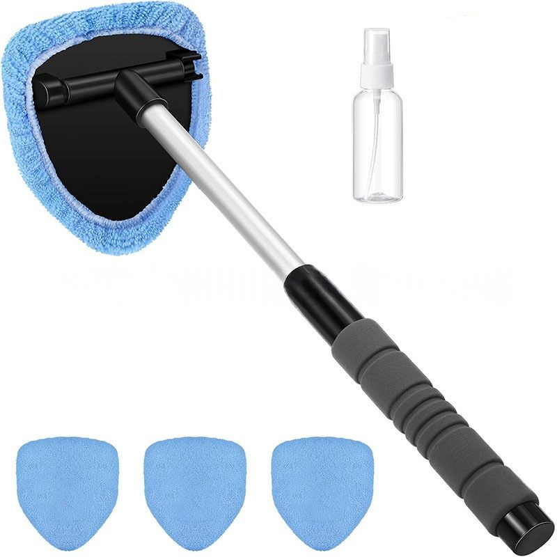 Pivoting Glass Squeegee with Telescoping Handle for Windows & Car Windshields | Thomler