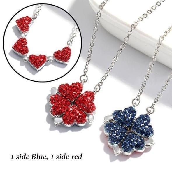 Magnetic Flip Heart Necklace – Converts from Flower to Heart Design – Sterling Silver Chain for Women & Girls | Thomler