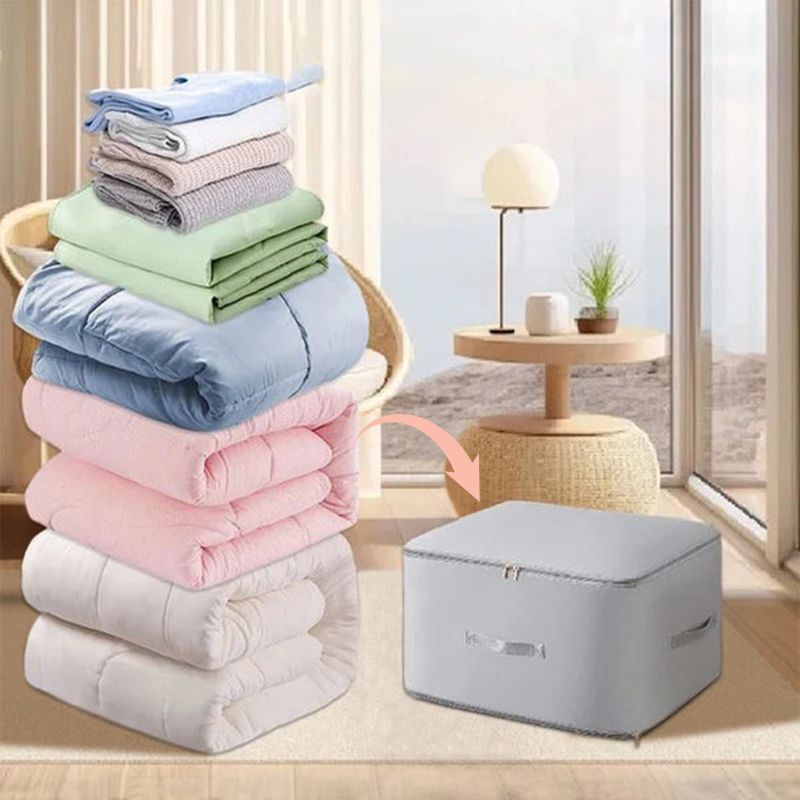 Clothing Storage Bag Nylon 52.0 cm Water Repellent Seasonal Clothing Duvet Organiser Closet Under Bed Bedding Storage | Thomler