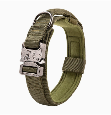Padded Nylon Dog Collar with Control Handle – Adjustable Tactical Leash Attachment for Medium to Large Breeds | Thomler