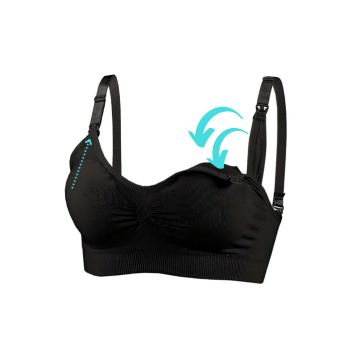 Hands-Free Pumping Nursing Bra with Front Access for Breastfeeding Moms – Wireless Support & Universal Flange Compatibility | Thomler