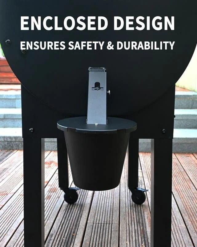 Drip Pan with Lid for BBQ Pellet Smoker Grease Management – Washable Insert & No-Tool Setup for Outdoor Cooking Mess Control | Thomler