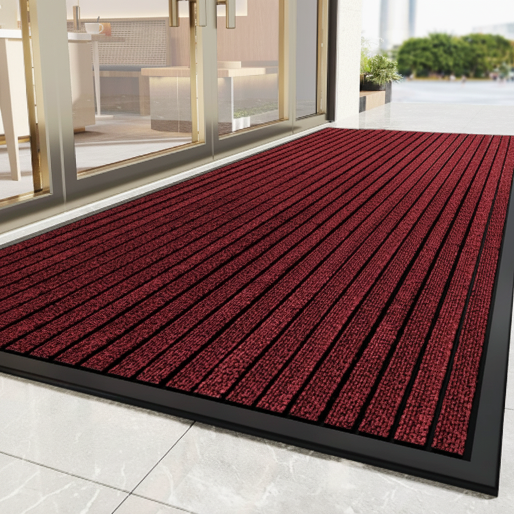 Indoor Outdoor Rubber Doormat Non-Slip Striped Entry Mat for Front Door Hallway Patio Foyer Mud Room High Traffic Areas Home Entryway | Thomler
