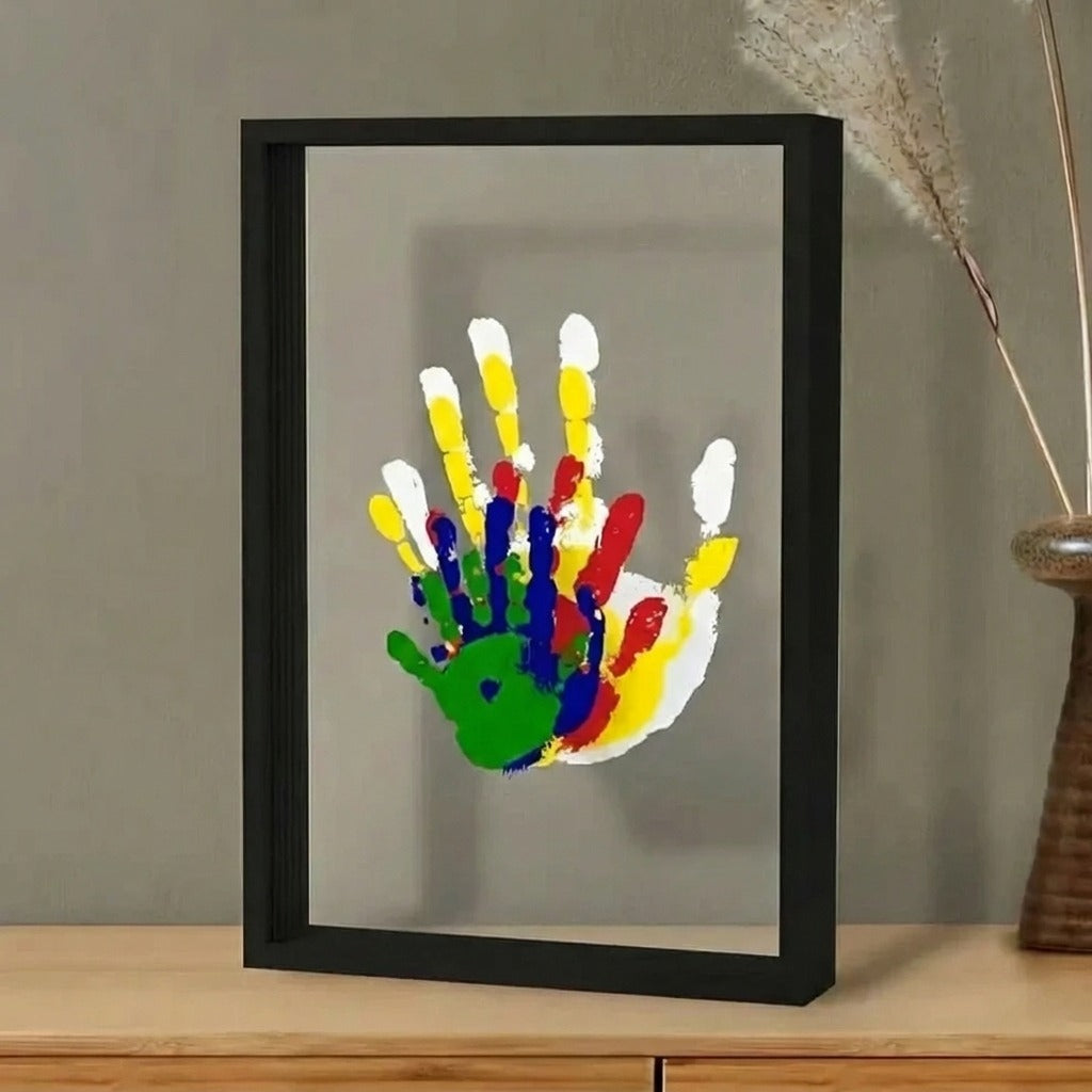 Family Handprint Portrait Kit with Frame – Create Personalized Keepsake Art Together – Easy DIY Memory Craft for Kids & Parents – Complete | Thomler