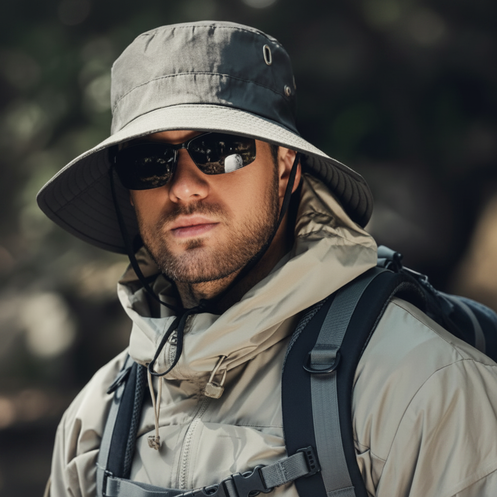 Men's Lightweight Fishing Hat with Adjustable Fit and Ventilated Crown for Hiking Beach Travel Camping Neck Coverage Summer Outdoor Activiti | Thomler