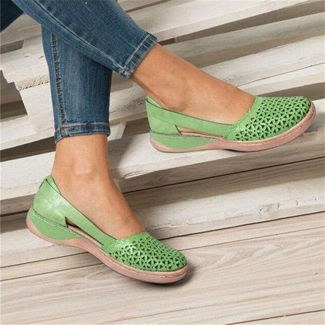 Wide-Fit Ballet Flats for Bunion Relief – Soft Leather Upper with Hidden Heel Support for Comfortable All-Day Wear | Thomler