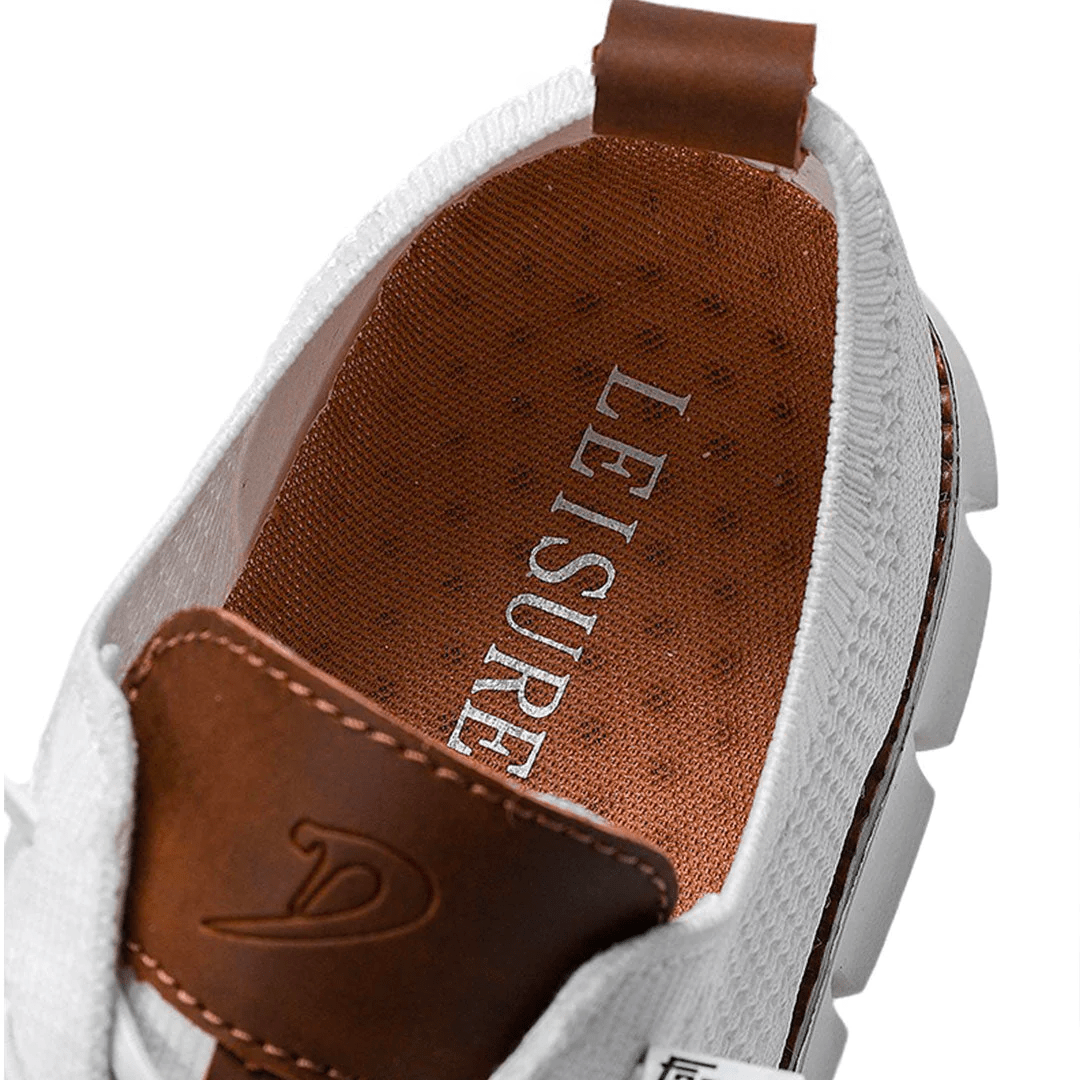 Men's Comfort Sneakers Lightweight Breathable Vegan Leather Everyday Shoes for Work Casual Office Walking | Thomler