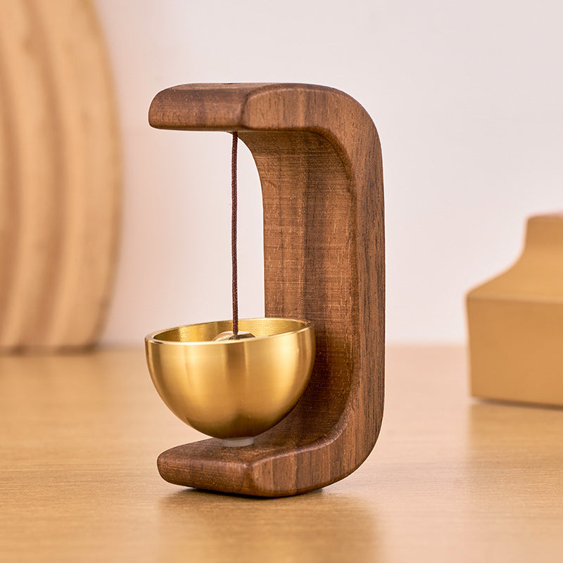 Windspiel Holz mit magnetischer Klangschale