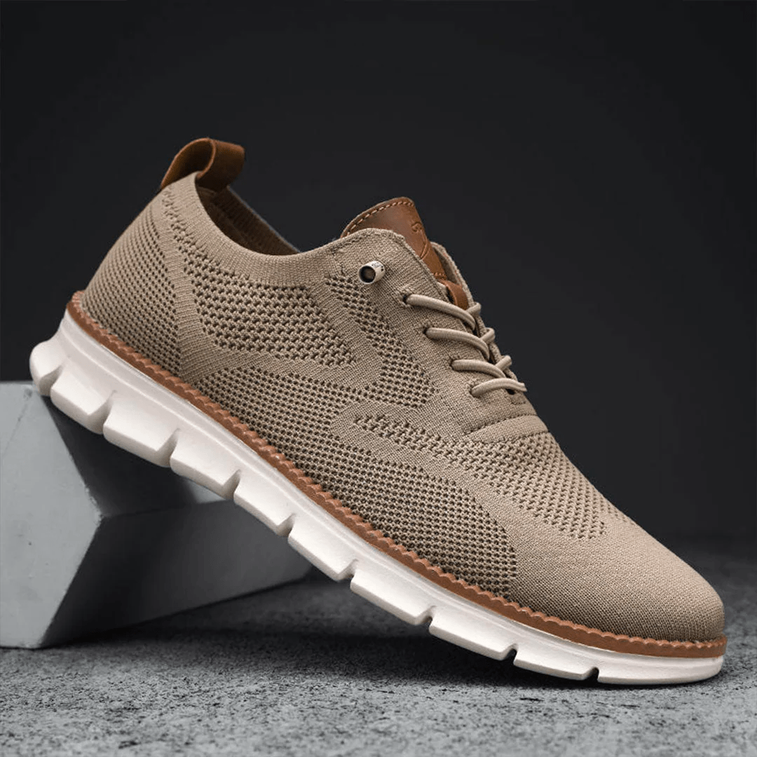 Men's Comfort Sneakers Lightweight Breathable Vegan Leather Everyday Shoes for Work Casual Office Walking | Thomler