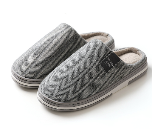 Men's Memory Foam Slippers with Non-Slip Sole – Warm Plush Indoor House Shoes for Winter, Slip-On Cushioned Moccasin Style | Thomler