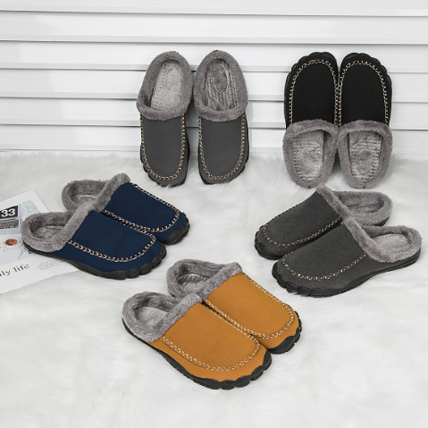 Men's Memory Foam Slippers with Anti-Slip Sole – Plush Lined Indoor House Shoes for Warmth & Comfort | Thomler