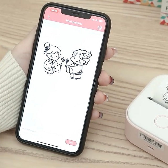 Compact Bluetooth Thermal Sticker Printer for Photos, Labels & Notes | Wireless Rechargeable Pocket Printer for Smartphones & Tablets | Thomler