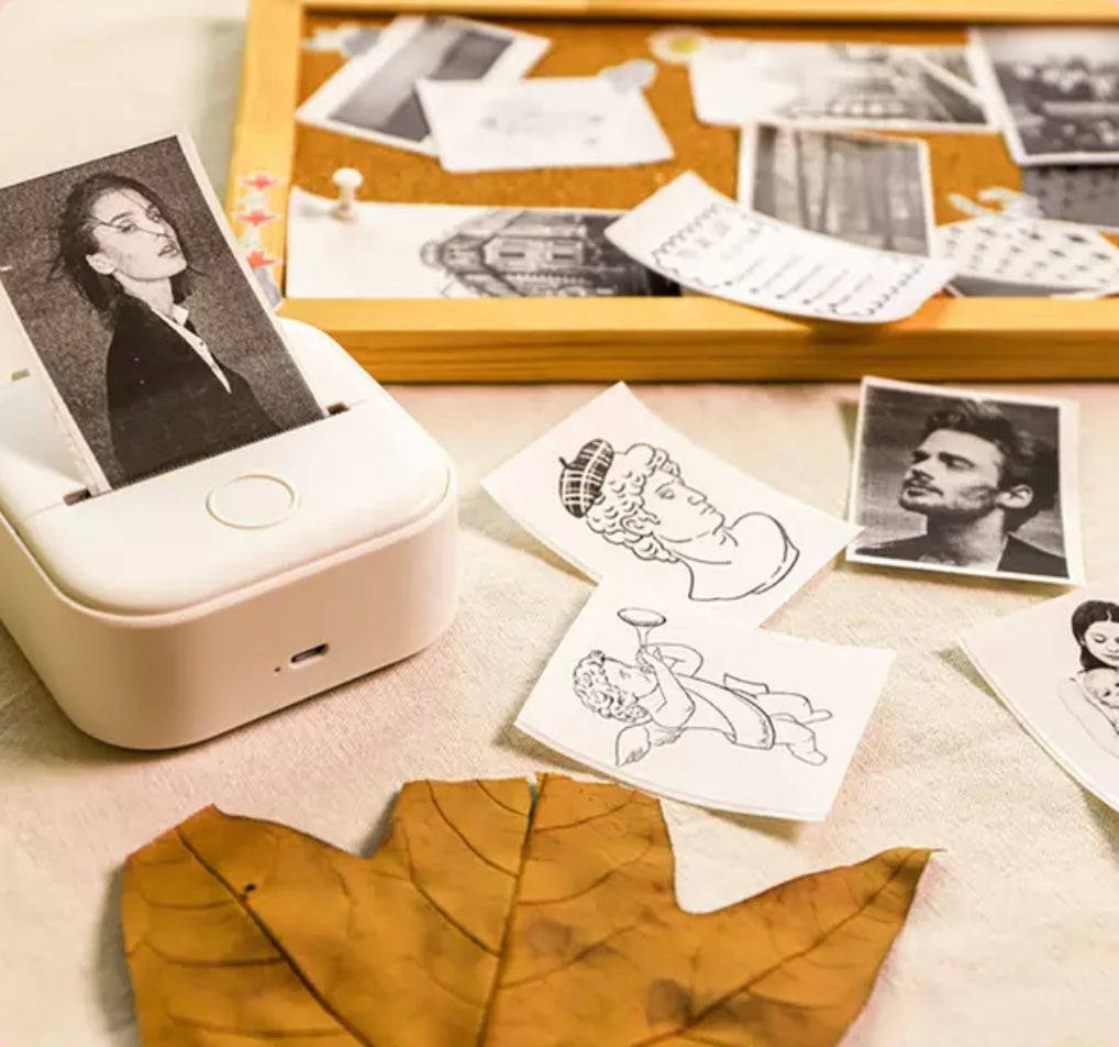 Compact Bluetooth Thermal Sticker Printer for Photos, Labels & Notes | Wireless Rechargeable Pocket Printer for Smartphones & Tablets | Thomler