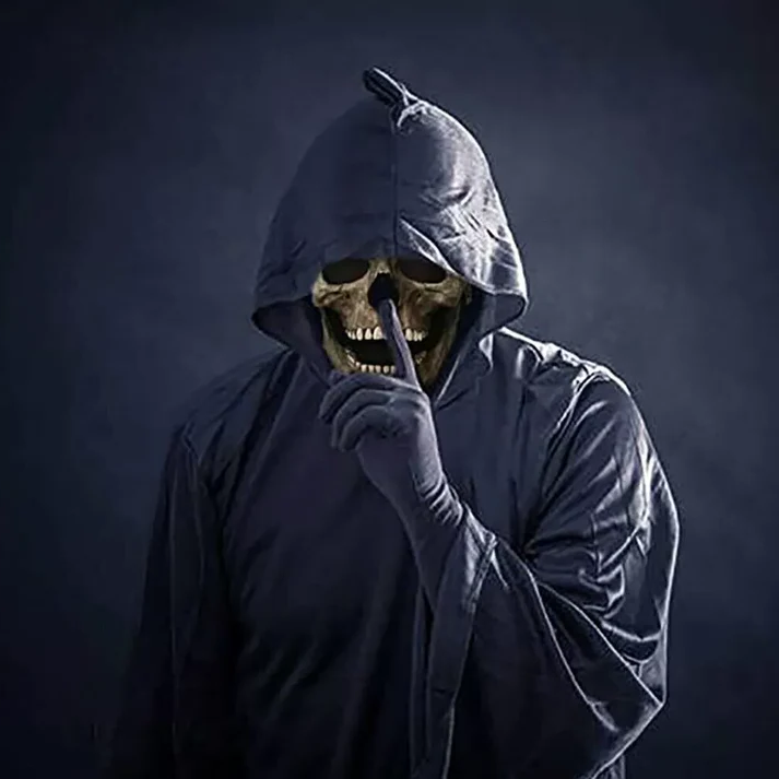 Full-Head Skull Costume Mask with Articulated Jaw and Anatomical Detail | Thomler