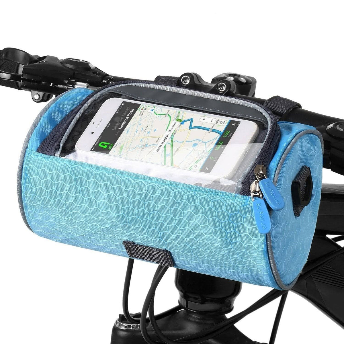 Touchscreen Handlebar Bike Bag – Weatherproof Storage with Phone Window for Cycling | Thomler