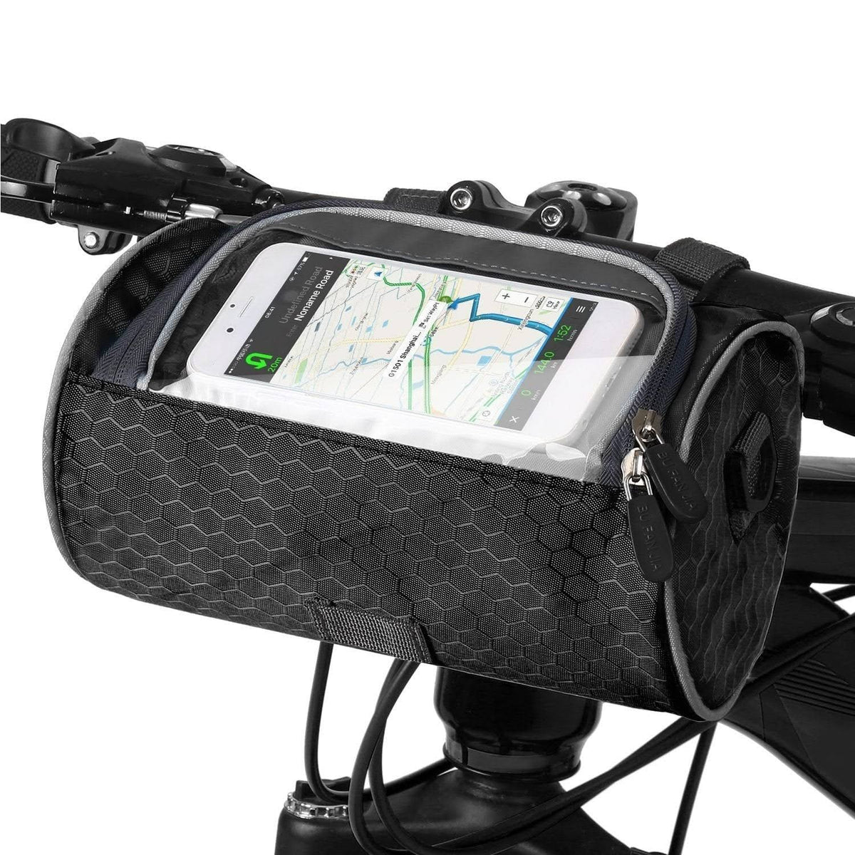 Touchscreen Handlebar Bike Bag – Weatherproof Storage with Phone Window for Cycling | Thomler
