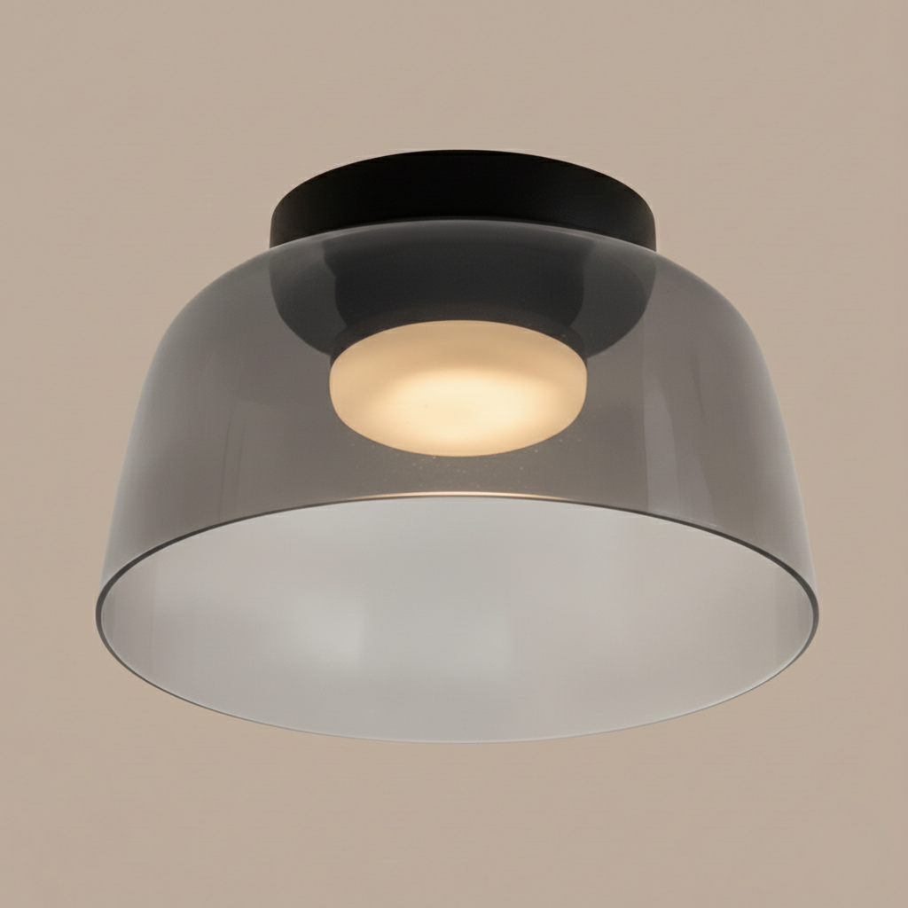 Layered Glass Ceiling Light Modern Multi-Tier Flush Mount Fixture with LED Hardwired for Kitchen Dining Room Bedroom Living Room | Thomler