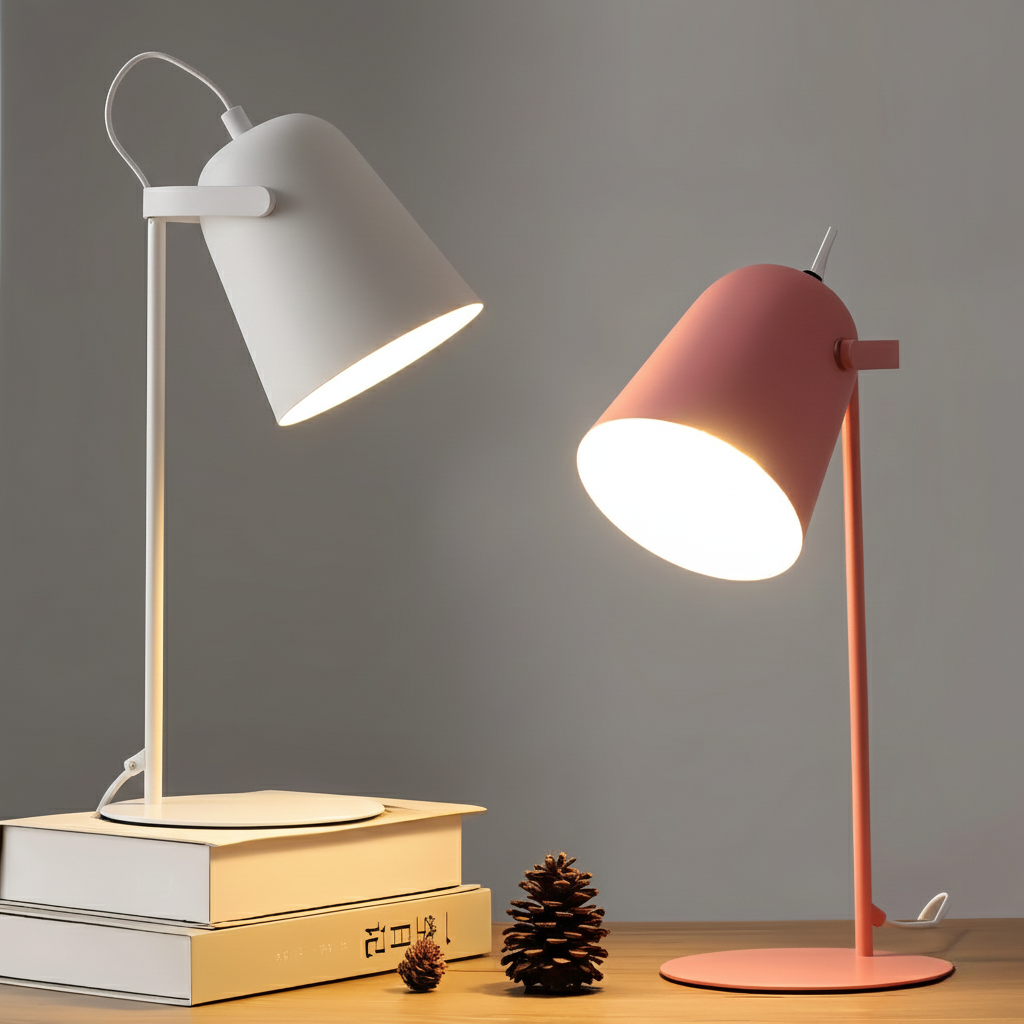 Adjustable Desk Lamp with Flexible Arm - Modern Metal Reading Light for Office, Bedroom, Nightstand & Study - Swing Arm Task Lighting for | Thomler